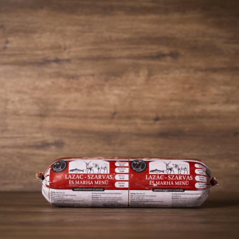 Losos-jeleň-hovädzie menu 500g